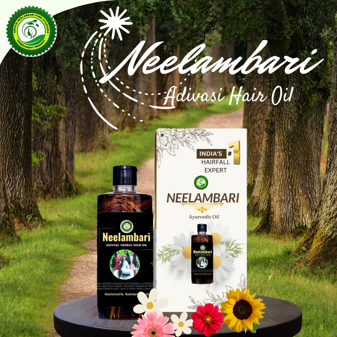 NEELAMBARI AYURVEDIC HERBAL HAIR OIL -500 ML 3 Month course